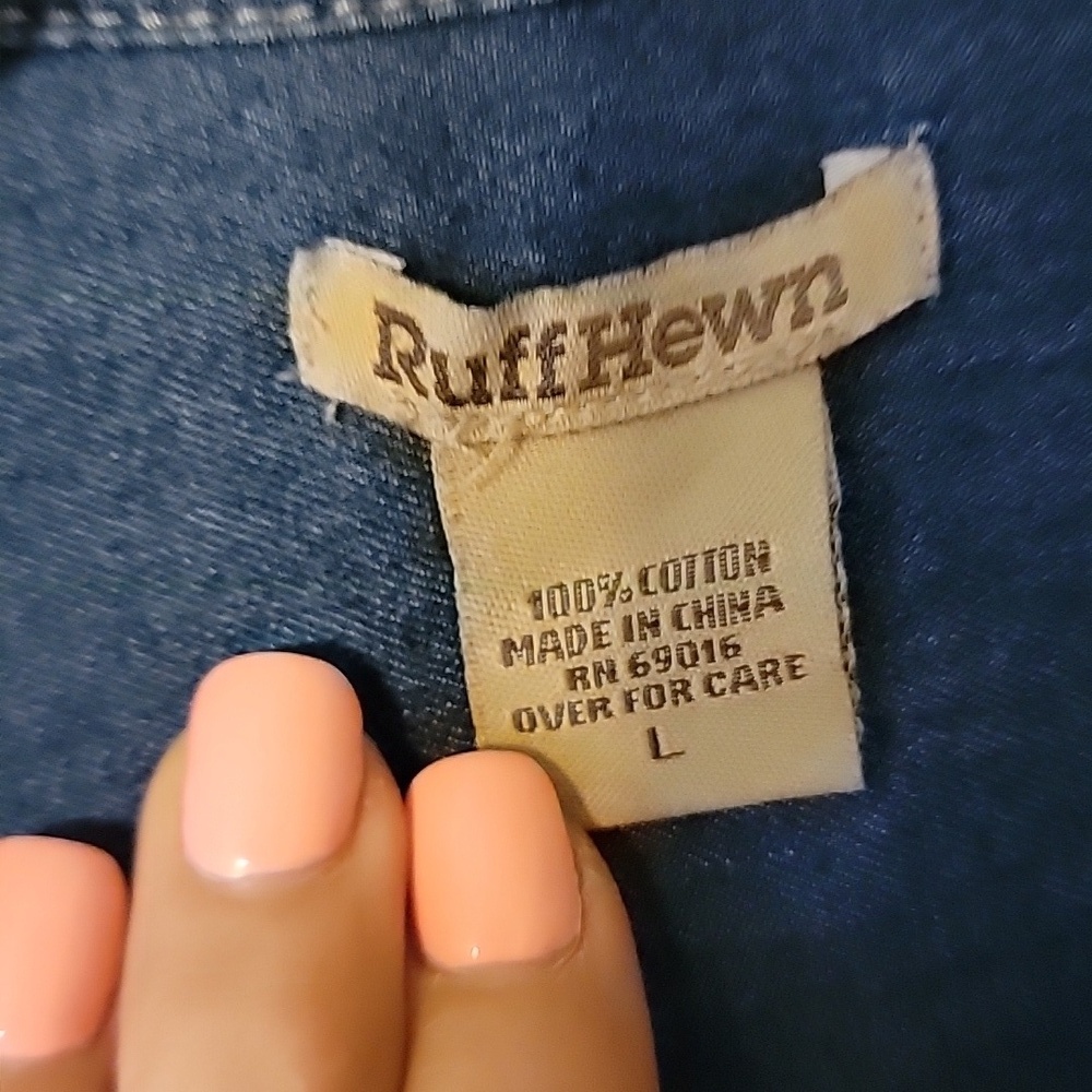 Ruff Hewn Classic Blue Denim Shirt(Runs Small) - Picture 2 of 5